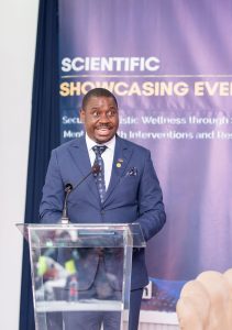 Hon Francis Foley MP, Deputy Minister of Education, Science & Technology at the Scientific Showcasing Event